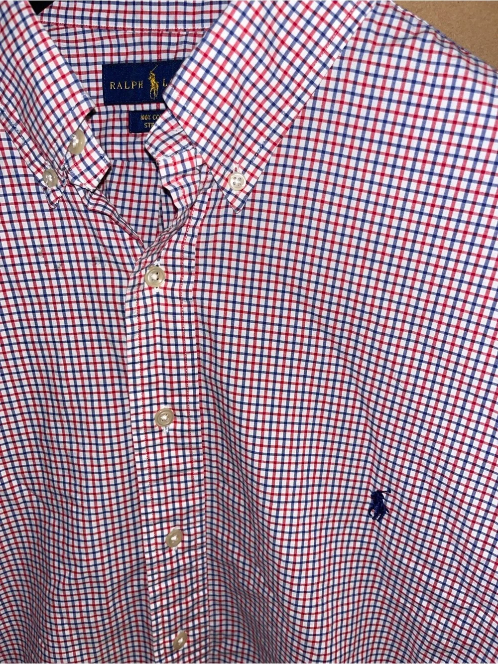Polo Ralph Lauren Men’s Check 1X Big 1XB 100% Cotton Stretch Fit B/F Shirt Mint